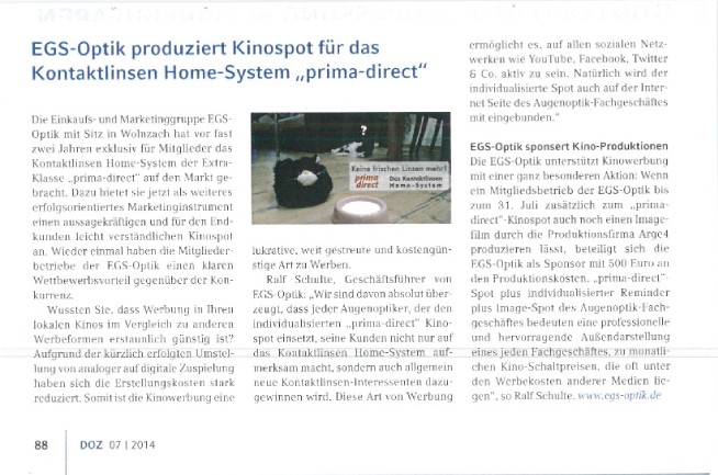 Artikel DOZ Kinospot